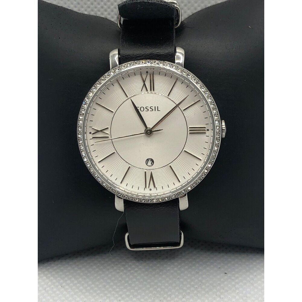 Fossil ES3545 Women Leather Analog Silver Dial Quartz Watch W/ Custom Band LP239